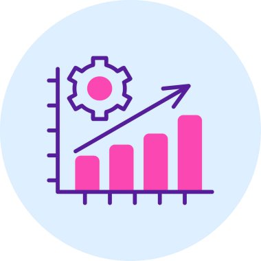  Üretim düzlüğü simgesi, vektör illüstrasyonu