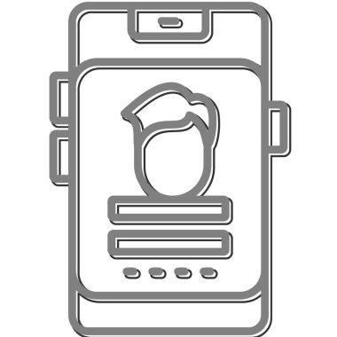 Giriş uygulaması simgesi vektör illüstrasyonu 