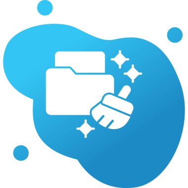 Veri Temizleme simgesinin vektör illüstrasyonu