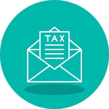 Vergi posta simgesi, vektör illüstrasyonu