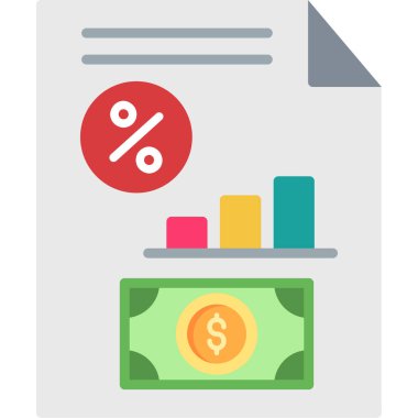 Eğilim biçimi izole edilmiş arka planda mali simge 