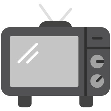 televizyon web simgesi, vektör çizim 