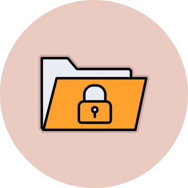 Güvenli Veri Web simgesi vektör illüstrasyonu 