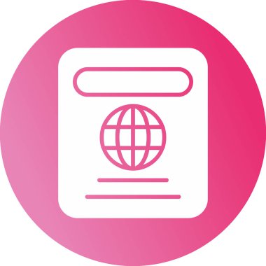 Modern Pasaport Kontrol simgesinin vektör çizimi           