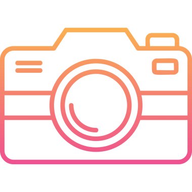 Fotoğraf makinesi simgesi, vektör illüstrasyonu. düz tasarım biçimi              