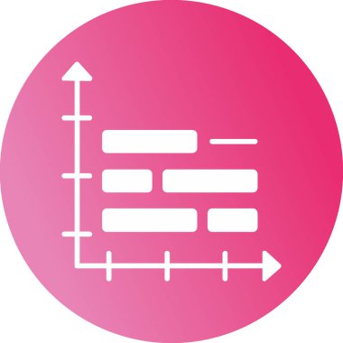 Gantt Grafik Ağ simgesi, vektör illüstrasyonu