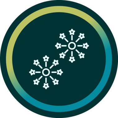 Havai fişek web simgesi, vektör illüstrasyonu 