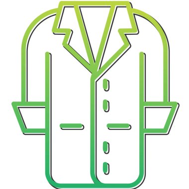 Laboratuvar önlüğü. Web simgesi basit illüstrasyon