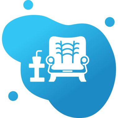 kanepe simgesi, basit vektör çizimi 