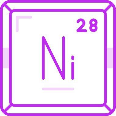 Nikel web simgesi, vektör illüstrasyonu 