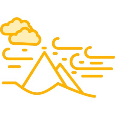 Kum fırtınası web simgesi, vektör illüstrasyonu