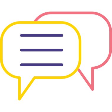 Sohbet simgesi vektör illüstrasyonu 