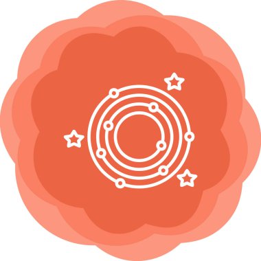 Galaxy web simgesinin vektör illüstrasyonu 