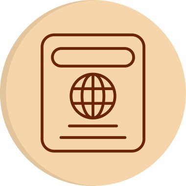 Modern Pasaport Kontrol simgesinin vektör çizimi           