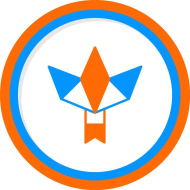 Geometrik yapraklar. Web simgesi basit illüstrasyon