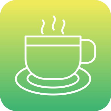 Kahve. Web simgesi basit illüstrasyon 