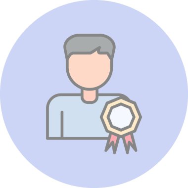 En İyi Çalışan simgesi vektör illüstrasyonu 