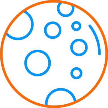 Dolunay simgesi, vektör illüstrasyonu