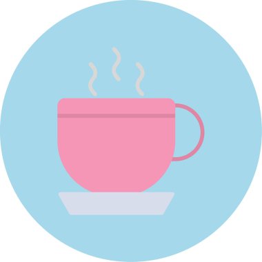Kahve Kupası web simgesi, vektör çizim 