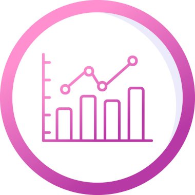 bar çizelgesi simgesi, vektör illüstrasyonu 