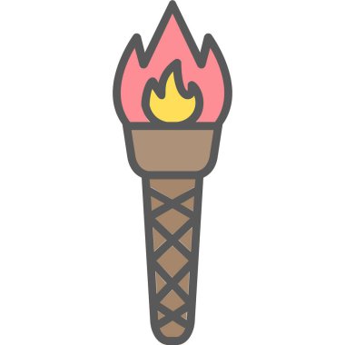 Meşalede yanan alev.