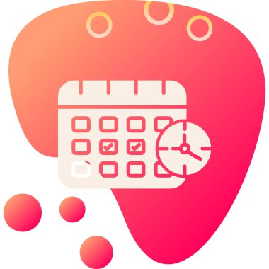 Zamanlama simgesi, vektör illüstrasyonu