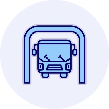 bus Underground renkli vektör simgesi