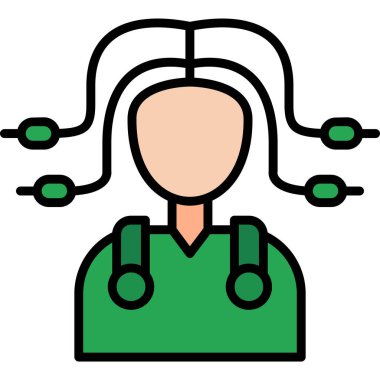 Medusa simgesi, vektör illüstrasyonu basit tasarım