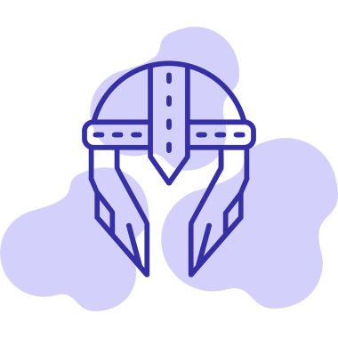 Warior Miğfer simgesi, vektör illüstrasyonu basit tasarım