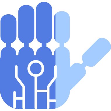 Modern Robotik El simgesinin vektör çizimi           
