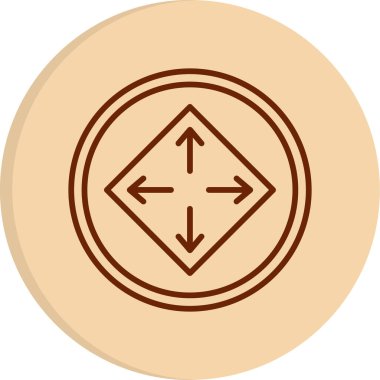 yaylı ok işareti. Web simgesi vektör illüstrasyonu