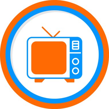 Televizyon. Web simgesi basit illüstrasyon 
