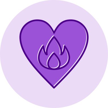 Tutku web simgesi basit illüstrasyon