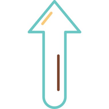 Yukarı Ok web simgesi, vektör illüstrasyonu