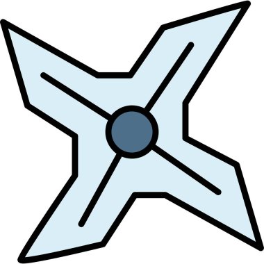 Shuriken simgesinin vektör illüstrasyonu          