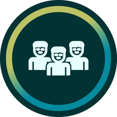 bir grup insan simgesi vektör illüstrasyon tasarımı 