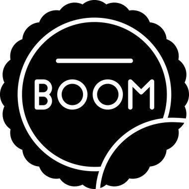 Boom web simgesi, vektör illüstrasyonu
