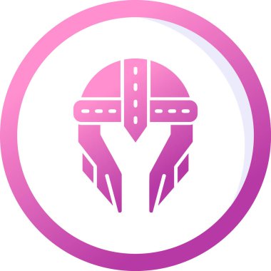 Warior Miğfer simgesi, vektör illüstrasyonu basit tasarım