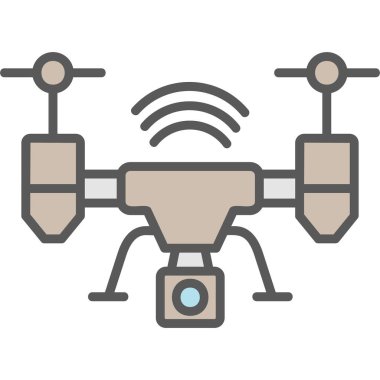 Drone simgesi vektör illüstrasyon tasarımı