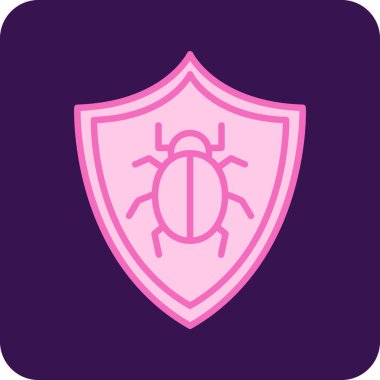 Antivirüs web simgesi, vektör çizimi