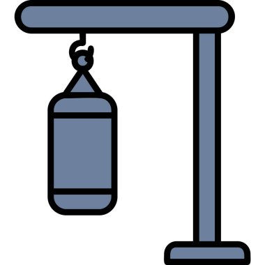 Boks çantası ikon vektör illüstrasyonu