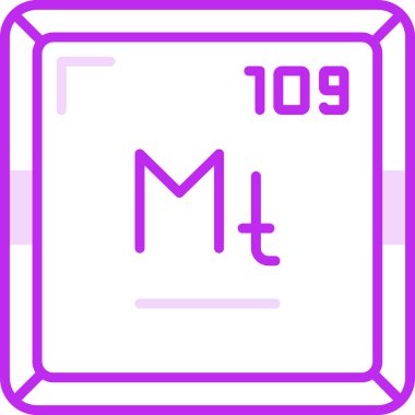 Meitneryum kimyasal element. Atom numarasıyla imzala. Periyodik tablonun kimyasal elementi