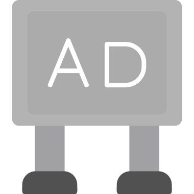 Poster ağ simgesi, vektör illüstrasyonu