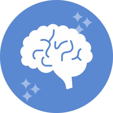 Beyin. Web simgesi basit illüstrasyon 