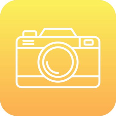 Kamera. Web simgesi basit illüstrasyon 