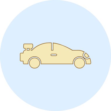 araba simgesi vektör illüstrasyonu 