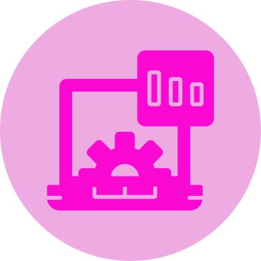 dizüstü bilgisayar simgesi, vektör illüstrasyonu basit tasarım