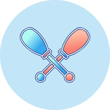 Kürek simgesinin vektör illüstrasyonu