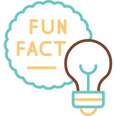 Eğlenceli Gerçekler konuşma balonu web simgesi, vektör illüstrasyonu