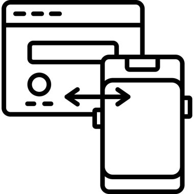 mobil aktarım simgesi, vektör illüstrasyonu  